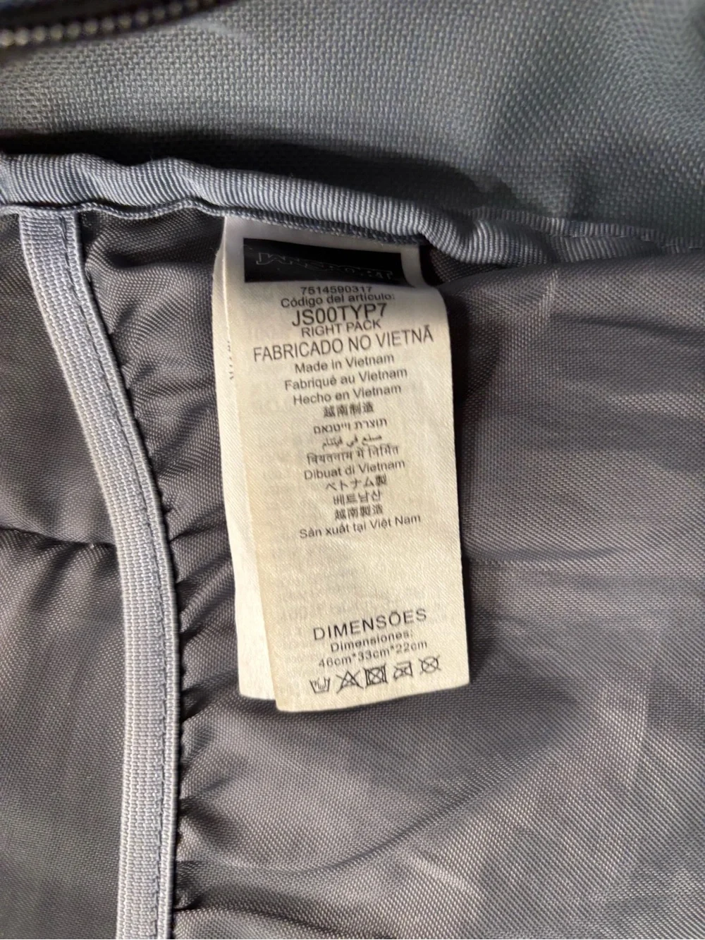 Jansport Gray Casual Backpack with Front Pockets